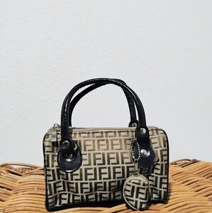 Elegant Brown Monogram Mini Bag